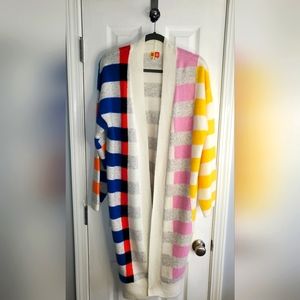 Target Lego X collection color block Women's long cardigan sweater size medium.